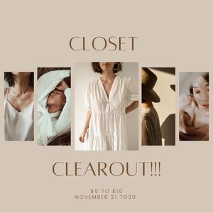 IT'S CLOSET CLEAROUT TIME!!!